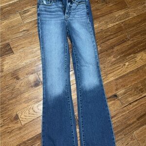Blue Flare Wide Leg Jeans Classic Style size 26x33.5